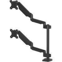 Fellowes Dual Stacking Monitor Arm - Platinum Series Monitor Mount for Two 8KG 32 inch Screens - Ergonomic Adjustable Monitor Arm Desk Mount - Tilt 45 Swivel 360 Rotation 360 VESA 75 x 75/100 x 103