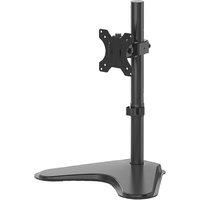 Fellowes Single Monitor Arm - Seasa Freestanding Monitor Mount for 8KG 32 inch Screens - Ergonomic Adjustable Monitor Arm - Tilt 45° Pan 120° Rotation 360°, VESA 75 x 75/100 x 100 - Black