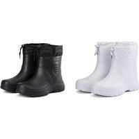 Men'S Waterproof Eva Fleece-Lined Boots - Lightweight Anti-Slip Outdoor Footwear (Black Or White)