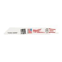 Milwaukee Sawzall Reciprocating Saw Blade Thin Kerf 150mm x 18TPI (5 Pack) in White Bi-Metal