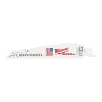 Milwaukee Sawzall Reciprocating Saw Blade Wrecker 150mm x 7/11TPI (5 Pack) in White Bi-Metal