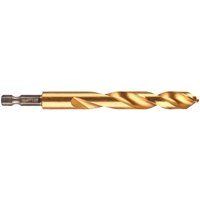 Milwaukee Shockwave Metal Drill Bit HSS-G Red Hex Titanium 1/4 Inch 11.5 x 126 mm