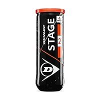 DUNLOP Tennis Ball Stage 2 Orange - for Beginners & Kids on middle court (1x3 Pet)