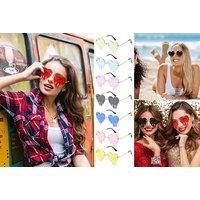 2 Pairs Of Melting Heart Sunglasses - 4 Options - Green