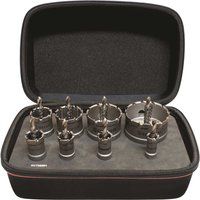 Starrett KTC08001 8 Piece Tungsten Carbide Tipped Deep Cut Hole Saw Set
