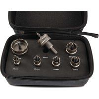 Starrett Tungsten Carbide Tipped Hole Saw Kit - KSM07001 Sheet Metal Cutter With Arbor & Pilot Drill Bit - For Drilling Stainless Steel Aluminum Alloy