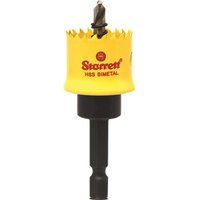 Starrett HSS Bi-Metal Hole Saw - CSC22 Cordless Smooth Cutting Hole Saw - For Wood Plastics Steel Various Materials - 22mm