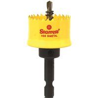 Starrett HSS Bi-Metal Hole Saw - CSC22 Cordless Smooth Cutting Hole Saw - For Wood Plastics Steel Various Materials - 22mm