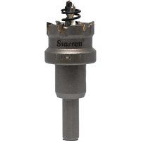 Starrett Tungsten Carbide Tipped Hole Saw - SM26 Sheet Metal Cutter With Arbor & Pilot Drill Bit - For Drilling Stainless Steel Aluminum Alloy - 26 mm