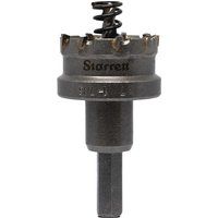 Starrett Tungsten Carbide Tipped Hole Saw - SM37 Sheet Metal Cutter With Arbor & Pilot Drill Bit - For Drilling Stainless Steel Aluminum Alloy - 37 mm