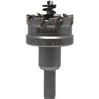 Starrett Tungsten Carbide Tipped Hole Saw - SM35 Sheet Metal Cutter With Arbor & Pilot Drill Bit - For Drilling Stainless Steel Aluminum Alloy - 35 mm