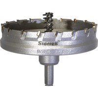 Starrett Tungsten Carbide Tipped Hole Saw - SM100 Sheet Metal Cutter With Arbor & Pilot Drill Bit - For Drilling Stainless Steel Aluminum Alloy - 100 mm