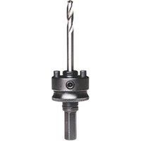 Starrett A2E 32-159mm/ 1.1/4-6.1/4-inch Quick-Hitch Arbor with Extra Length HSS Pilot Drill Fits Hole Saws