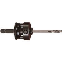 Starrett A10E Hole Saws Arbor - 32-210mm Quick Hitch Screw Thread Hex Shank Arbor with 6.35mm High Speed Pilot Drill Bit - Quick Change Mandrel
