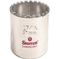 Starrett Diamond Grit Hole Saw - D0176 Ceramic and Tile Drill Cutter - For Brick Glass Marble Slate Stone Porcelain - 37mm (1.7/16 inch)