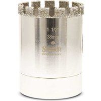 Starrett 38mm Diamond Grit Hole Saw - Ceramic, Tile, Glass, Porcelain Drill Cutter, Silver