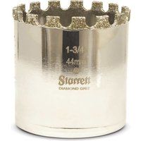 Starrett Diamond Grit Hole Saw - D0134 Ceramic and Tile Drill Cutter - For Brick Glass Marble Slate Stone Porcelain - 44mm (1.3/4 inch)