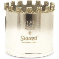 Starrett Diamond Grit Hole Saw - D1136 Ceramic & Tile Drill Cutter - For Brick Glass Marble Slate Stone Porcelain - 46mm (1.13/16-inch)