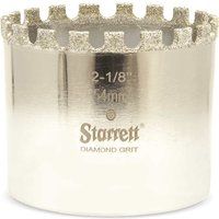 Starrett Diamond Grit Hole Saw - D0218 Ceramic and Tile Drill Cutter - For Brick Glass Marble Slate Stone Porcelain - 54mm (2.1/8 inch)