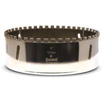 Starrett Diamond Grit Hole Saw - D0500 Ceramic and Tile Drill Cutter - For Brick Glass Marble Slate Stone Porcelain - 127mm (5 inch)