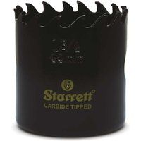 Starrett Tungsten Carbide Tipped Hole Saw - CT134 Deep Cut Holesaw Cutter - For Wood Suspended Flooring Reinforced Concrete & Fibreglass - 44MM