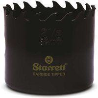 Starrett Tungsten Carbide Tipped Hole Saw - CT218 Deep Cut Holesaw Cutter - For Wood Suspended Flooring Reinforced Concrete & Fibreglass - 54MM