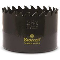 Starrett Tungsten Carbide Tipped Hole Saw - CT258 Deep Cut Holesaw Cutter - For Wood Suspended Flooring Reinforced Concrete & Fibreglass - 67MM
