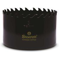 Starrett Tungsten Carbide Tipped Hole Saw - CT300 Deep Cut Holesaw Cutter - For Wood Suspended Flooring Reinforced Concrete & Fibreglass - 76MM