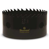 Starrett Tungsten Carbide Tipped Hole Saw - CT358 Deep Cut Holesaw Cutter - For Wood Suspended Flooring Reinforced Concrete & Fibreglass - 92MM