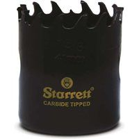 Starrett Tungsten Carbide Tipped Hole Saw - CT196 Deep Cut Holesaw Cutter - For Wood Suspended Flooring Reinforced Concrete & Fibreglass - 40MM