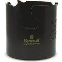 Starrett Tungsten Carbide Tipped Holesaw - MPH0296 Multi Purpose Cut TCT Hole Saw Cutter - For Wood MDF Plastics Ceramic Wall Tiles - 65mm,Black