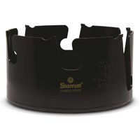 Starrett Tungsten Carbide Tipped Holesaw - MPH0458 Multi Purpose Cut TCT Hole Saw Cutter - For Wood MDF Plastics Ceramic Wall Tiles - 118 mm