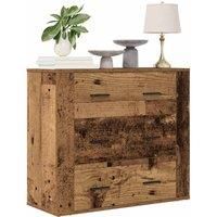 Sideboard Old Wood 80x33x70 cm Engineered Wood