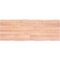 Table Top Light Brown 140x50x(2-4)cm Treated Solid Wood Live Edge