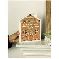 The Personalised Memento Company Personalised Gingerbread House Christmas Wooden Ornament