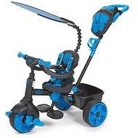 Little Tikes 4-in-1 Deluxe Edition Trike - Three-Wheeled Tricycle for Toddlers - Ages 9 Months to 3 Years - All Day Active Play - Neon Blue