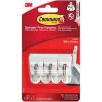 3M Command Hooks: Small Wire Hooks [3 Hooks per Pack] (White) 17067