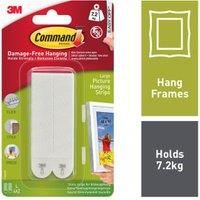 3M Command Strips Self Adhesive Picture Frame Hanging Strips Poster Strips LARGE