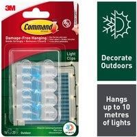 Command Outdoor Decorating Clear Light 16 Clips And 20 Sticky Strips