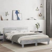 Bed Frame without Mattress Concrete Grey 150x200 cm King Size