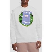 South Park Towelie Crew Sweatshirt, White, L
