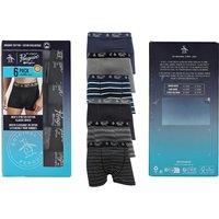 Pack Of 6 Men'S Cotton Stretch Boxer Briefs - Breathable, Assorted Colours, Multi-Pack Value
