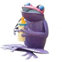 Weather-Resistant Metal Frog Garden Sculpture - Unique Outdoor Dcor & Patio Accessory
