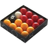 PowerGlide 16 Ball Pool Billiards Set | Reds and Yellows | Tournament | 1 7/8" / 47.5mm Diameter | Boxed, Yellow/Red
