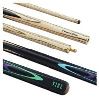 PowerGlide Vibe 2pc Centre Split 57" Ash Pool/Snooker Cue & Svartur Case |NO TIP