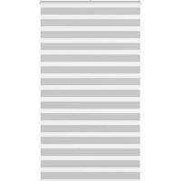 Zebra Blind Light Grey 130x230 cm Fabric Width 125.9 cm Polyester