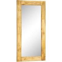 Wall Mirror with Solid Wood Frame 120 x 60 cm