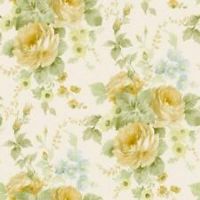 RG35724 - Rose Garden Trailing Roses Yellow Gold Galerie Wallpaper