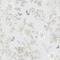 FH37538 - Homestyle Flowers Butterflies Neutral Beige Grey Galerie Wallpaper