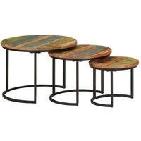 Nesting Tables 3 pcs Solid Wood Reclaimed